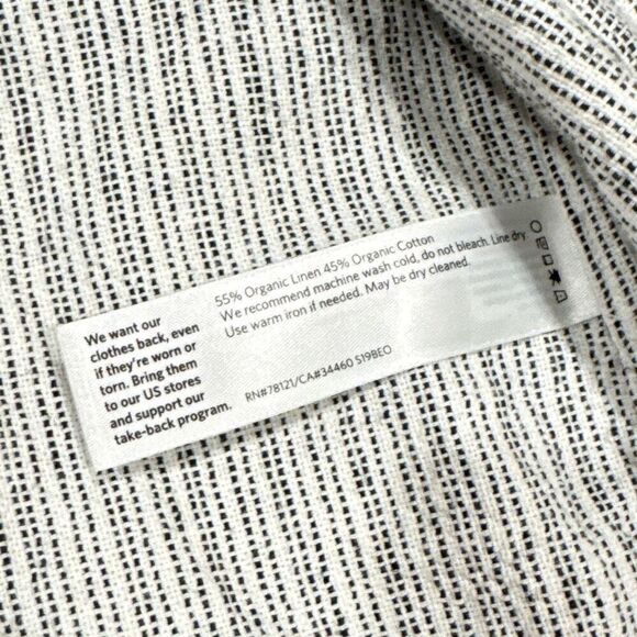 Eileen Fisher Linen organic cotton open blazer large - Picture 4 of 5